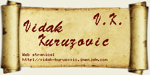 Vidak Kuruzović vizit kartica